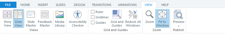 The accessibility checker in the course authoring toolbar.